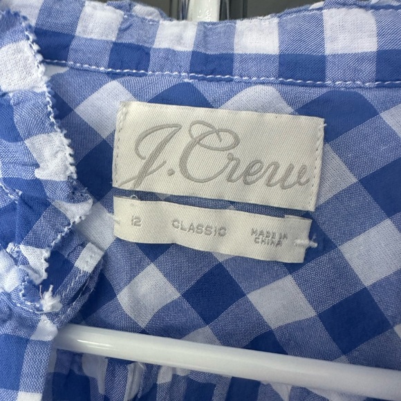 Blue Gingham J.Crew Women's Top - Picture 3 of 3